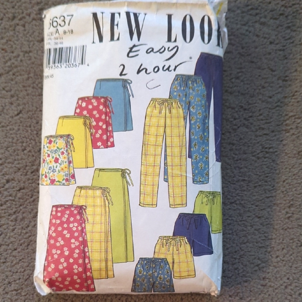 New Look 6637 Vintage 1990's Sewing Pattern
